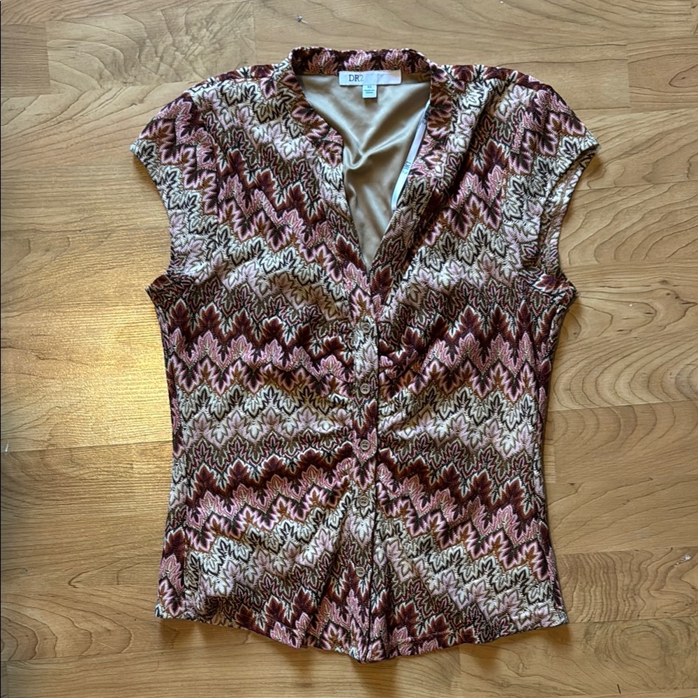 Chic Women's Zigzag Pattern Top